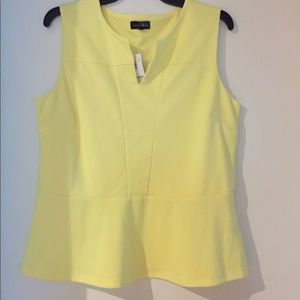 Yellow Peplum Top